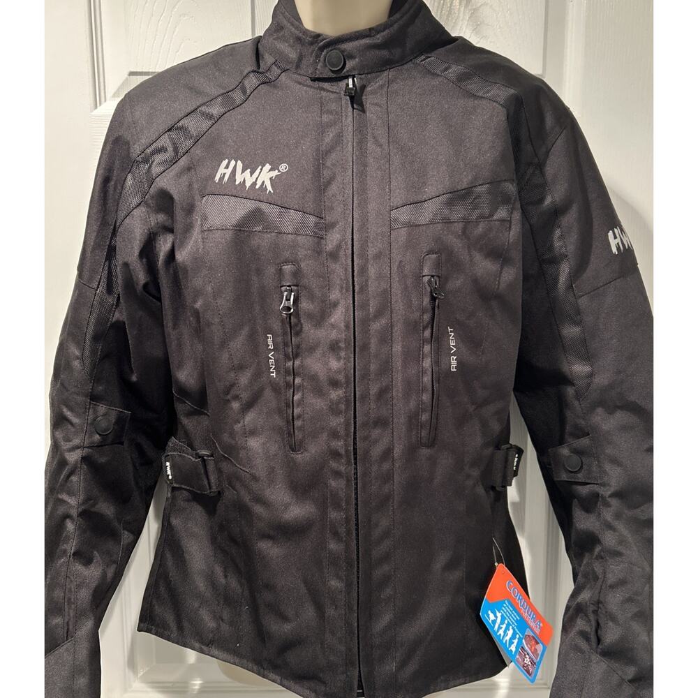 New HWK Stunt Motorcycle Jacket Riding Biker Vented Armor Breathable Women Large